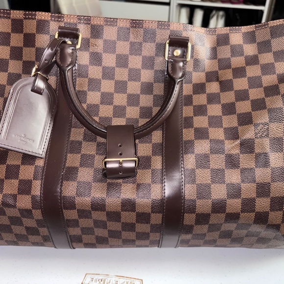 Louis Vuitton Keepall Bandoulière 55 Damier Ebene – Authentic, Excellent Conditi - Picture 3 of 10